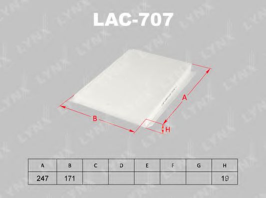 LAC-707 LYNXAUTO Heizung/Lüftung Filter, Innenraumluft