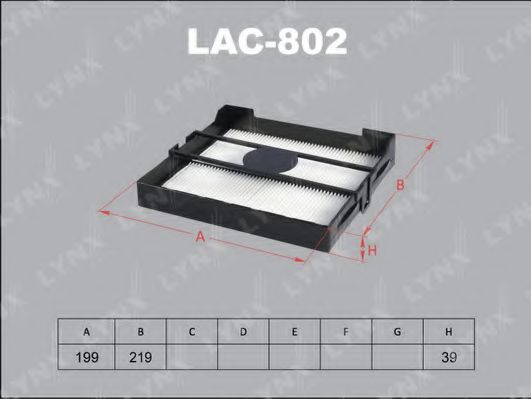 LAC-802 LYNXAUTO Filter, interior air