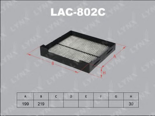 LAC-802C LYNXAUTO Фильтр, воздух во внутренном пространстве