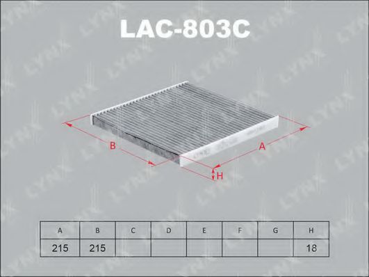 LAC-803C LYNXAUTO Heating / Ventilation Filter, interior air