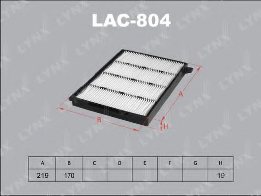 LAC-804 LYNXAUTO Heating / Ventilation Filter, interior air