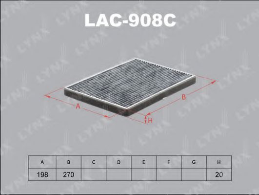 LAC-908C LYNXAUTO Heating / Ventilation Filter, interior air