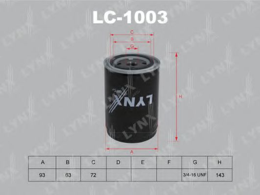 LC-1003 LYNXAUTO Масляный фильтр