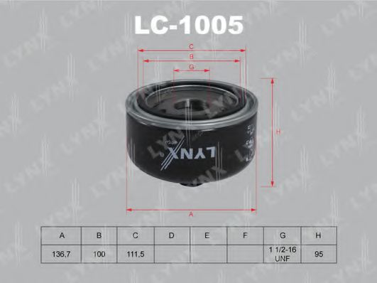 LC-1005 LYNXAUTO Oil Filter