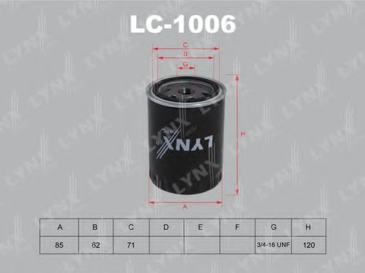 LC-1006 LYNXAUTO Oil Filter