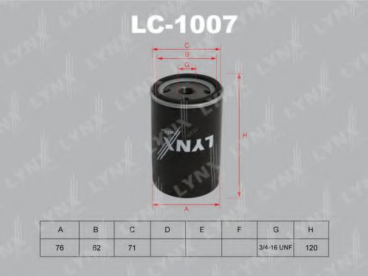 LC-1007 LYNXAUTO Oil Filter