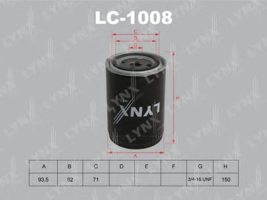 LC-1008 LYNXAUTO Oil Filter