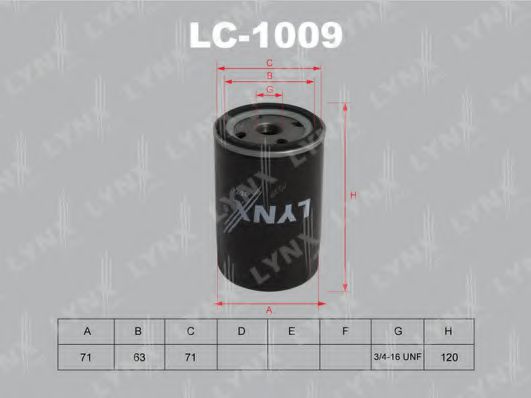 LC-1009 LYNXAUTO Oil Filter