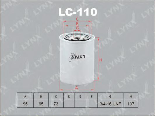 LC-110 LYNXAUTO Масляный фильтр