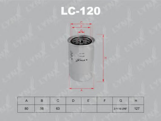 LC-120 LYNXAUTO Oil Filter