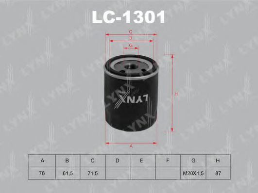 LC-1301 LYNXAUTO Lubrication Oil Filter