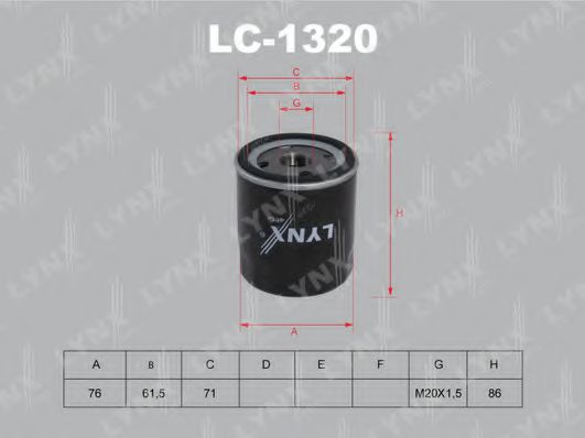 LC-1320 LYNXAUTO Oil Filter