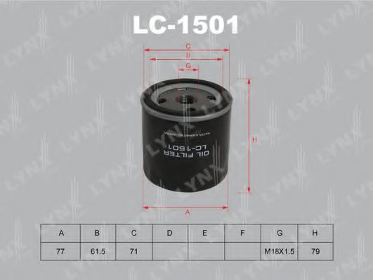 LC-1501 LYNXAUTO Oil Filter