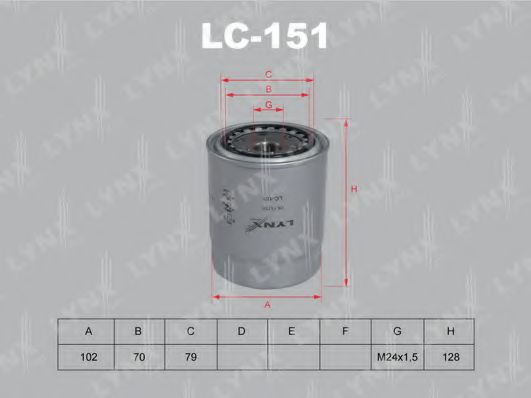 LC-151 LYNXAUTO Lubrication Oil Filter