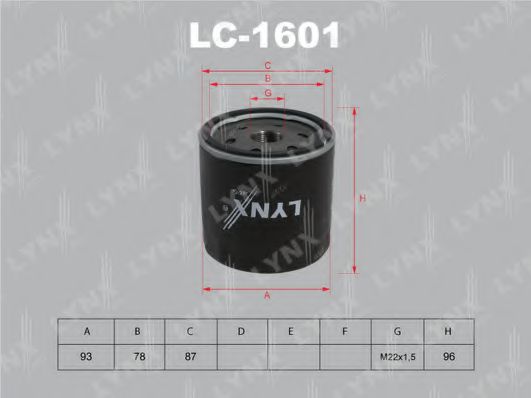 LC-1601 LYNXAUTO Oil Filter