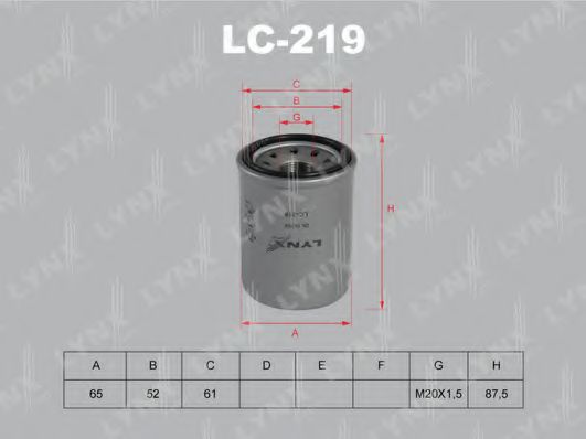 LC-219 LYNXAUTO Lubrication Oil Filter