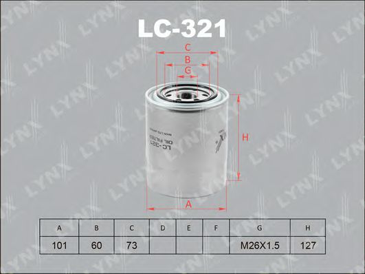 LC-321 LYNXAUTO Oil Filter