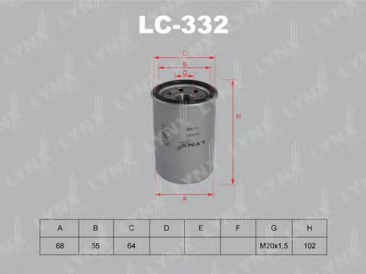 LC-332 LYNXAUTO Oil Filter