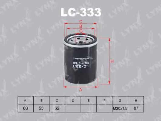 LC-333 LYNXAUTO Lubrication Oil Filter