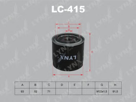 LC-415 LYNXAUTO Lubrication Oil Filter