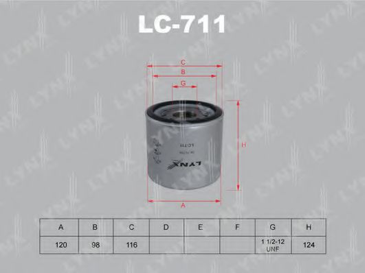 LC-711 LYNXAUTO Смазывание Масляный фильтр