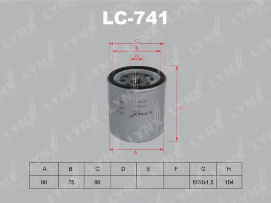 LC-741 LYNXAUTO Lubrication Oil Filter