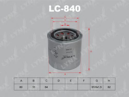 LC-840 LYNXAUTO Oil Filter