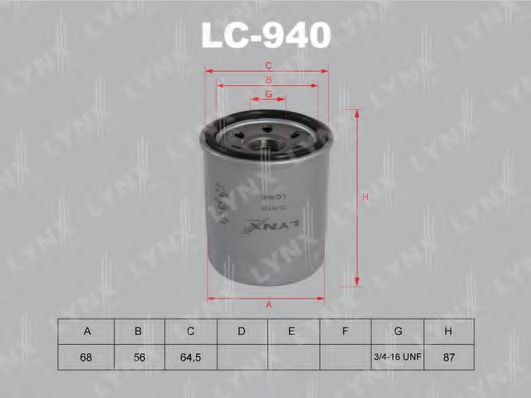 LC-940 LYNXAUTO Oil Filter