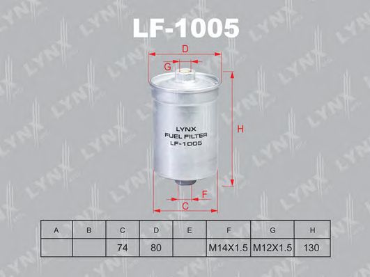 LF-1005 LYNXAUTO Fuel Supply System Fuel filter