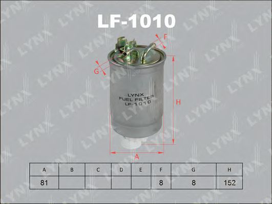 LF-1010 LYNXAUTO Fuel filter
