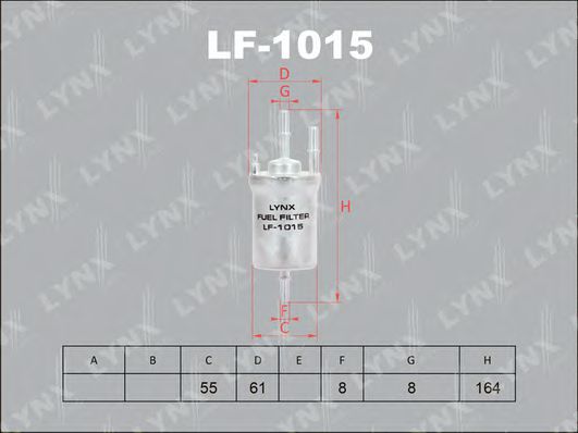 LF-1015 LYNXAUTO Fuel filter