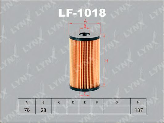 LF-1018 LYNXAUTO Fuel Supply System Fuel filter