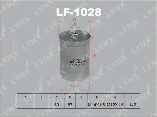 LF-1028 LYNXAUTO Fuel filter