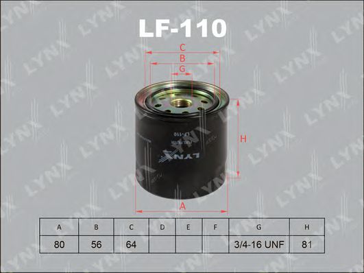 LF-110 LYNXAUTO Fuel filter