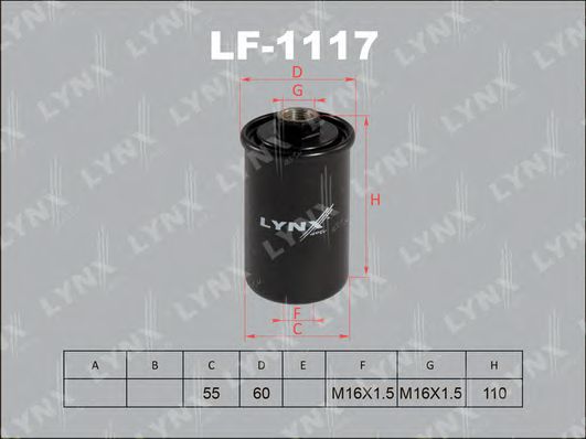 LF-1117 LYNXAUTO Kraftstoffförderanlage Kraftstofffilter