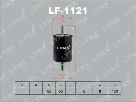 LF-1121 LYNXAUTO Fuel filter