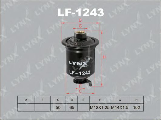 LF-1243 LYNXAUTO Fuel Supply System Fuel filter