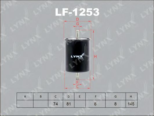 LF-1253 LYNXAUTO Fuel Supply System Fuel filter