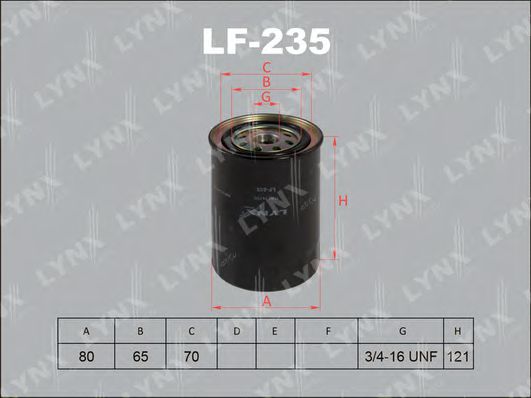 LF-235 LYNXAUTO Fuel filter