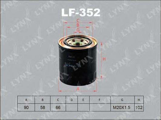 LF-352 LYNXAUTO Fuel filter