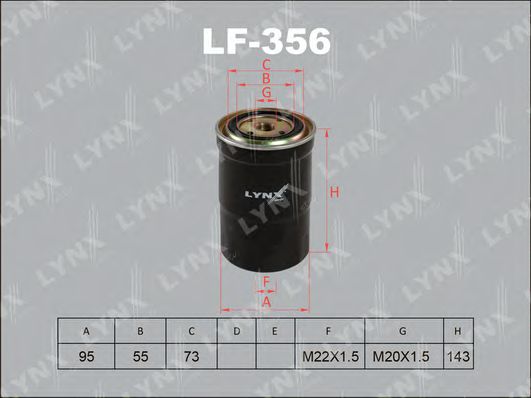 LF-356 LYNXAUTO Fuel filter