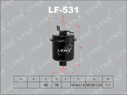 LF-531 LYNXAUTO Fuel filter