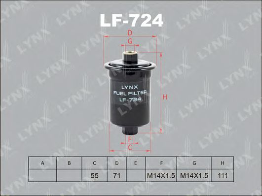 LF-724 LYNXAUTO Fuel filter