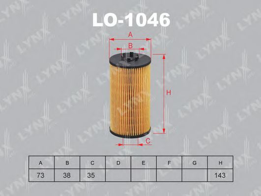 LO-1046 LYNXAUTO Oil Filter
