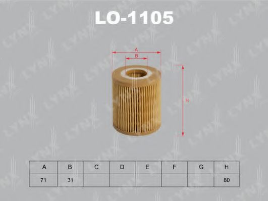 LO-1105 LYNXAUTO Oil Filter