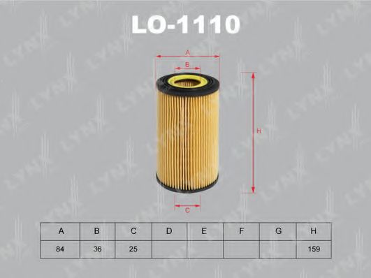 LO-1110 LYNXAUTO Oil Filter