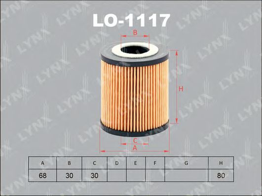 LO-1117 LYNXAUTO Oil Filter