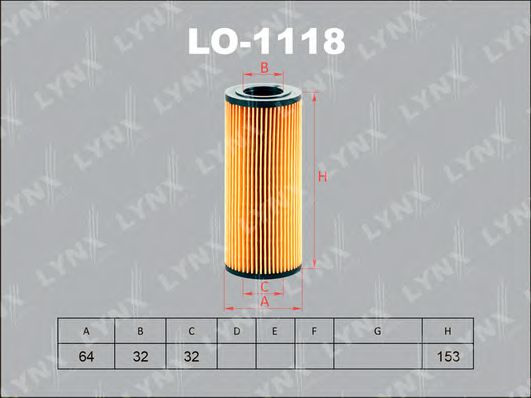 LO-1118 LYNXAUTO Oil Filter