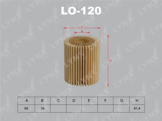LO-120 LYNXAUTO Lubrication Oil Filter