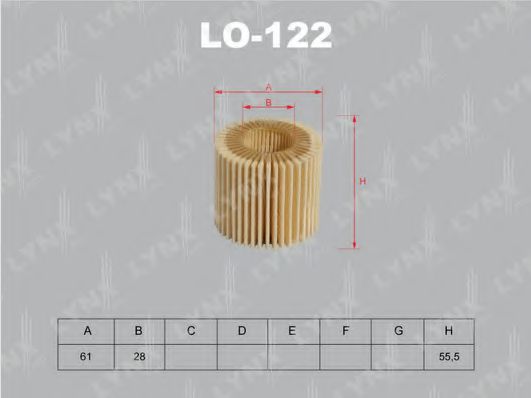 LO-122 LYNXAUTO Oil Filter